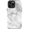 Silver Marble iPhone 15 Pro Max Impact Case