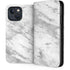 Silver Marble iPhone 15 Plus Folio Case