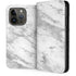 Silver Marble iPhone 15 Pro Folio Case