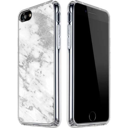 Silver Marble iPhone SE (2nd & 3rd Gen) Clear Case