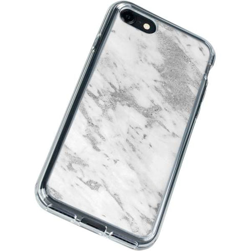 Silver Marble iPhone SE (2nd & 3rd Gen) Clear Case