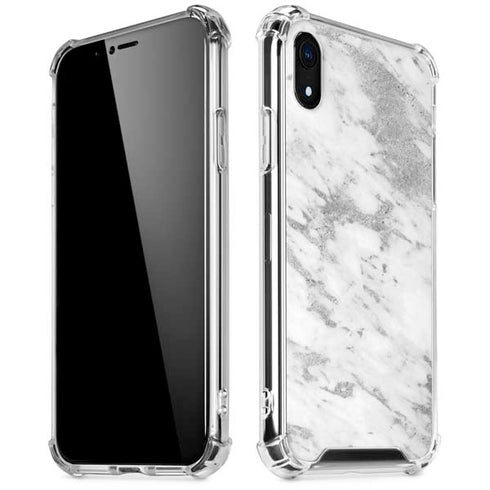 Silver Marble iPhone XR Clear Case