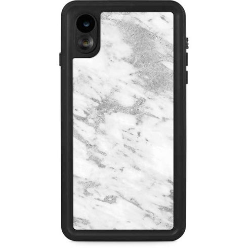 Silver Marble iPhone XR Waterproof Case