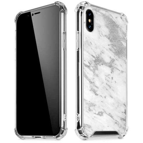 Silver Marble iPhone XS Max Clear Case