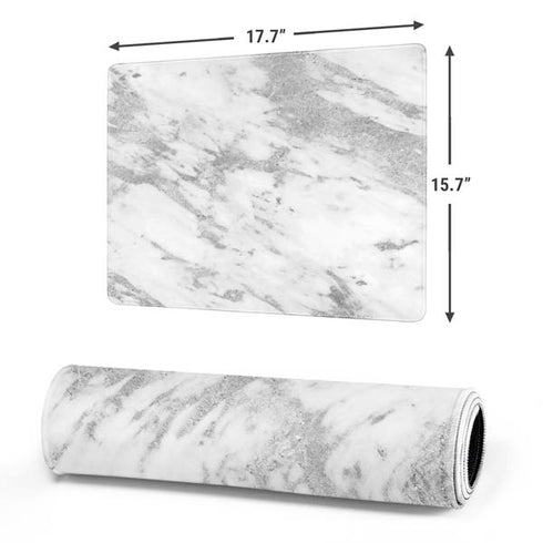 Silver Marble Gaming Mouse Pad