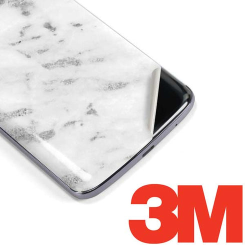 Silver Marble Moto E5 Plus Skin