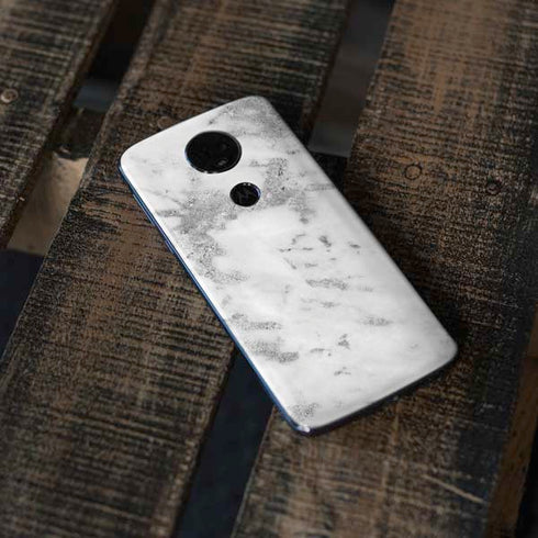 Silver Marble Moto E5 Plus Skin