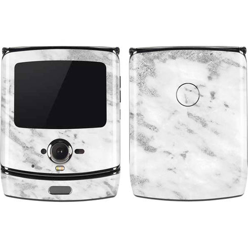 Silver Marble Motorola RAZR Skin