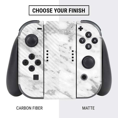 Silver Marble Nintendo Switch Bundle Skin