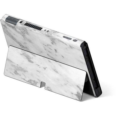 Silver Marble Nintendo Switch OLED (2021) Skin