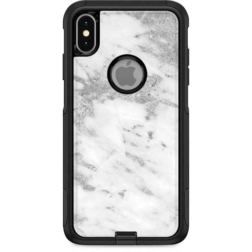 Silver Marble Otterbox Commuter iPhone Skin