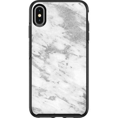 Silver Marble Otterbox Symmetry iPhone Skin