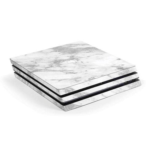 Silver Marble PS4 Pro Console Skin