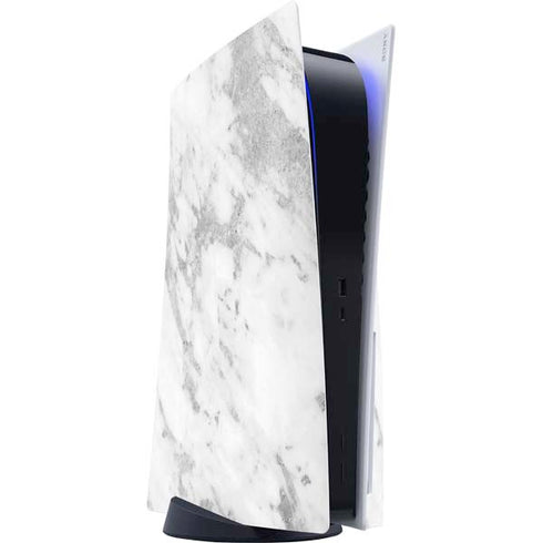 Silver Marble PS5 Console Skin