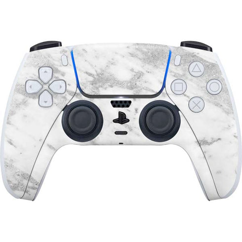 Silver Marble PS5 Controller Skin