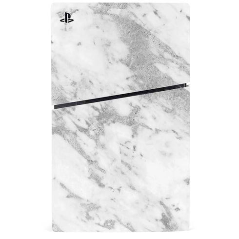 Silver Marble PS5 Slim Digital Edition Console Skin