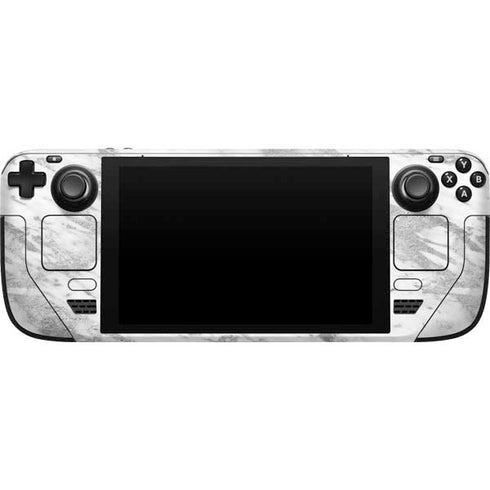 Silver Marble Steam Deck Handheld Gaming Computer Skin