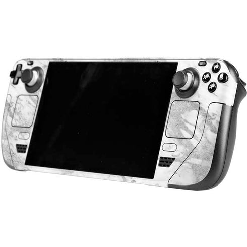 Silver Marble Steam Deck Handheld Gaming Computer Skin