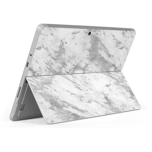 Silver Marble Surface Go Skin