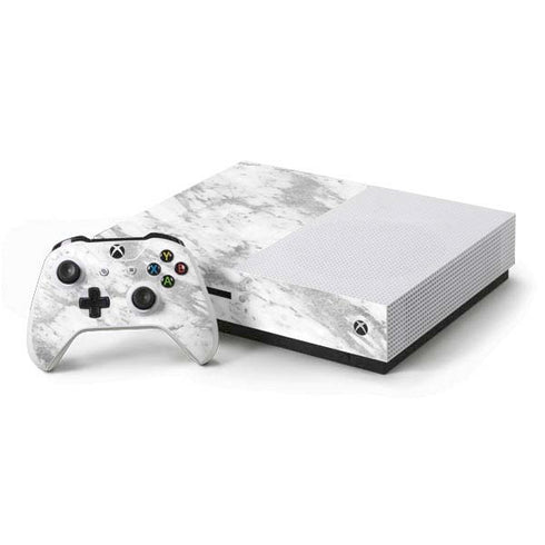 Silver Marble Xbox One S Console and Controller Bundle Skin