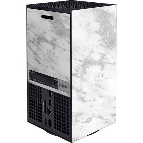 Silver Marble Xbox Series X Console Skin
