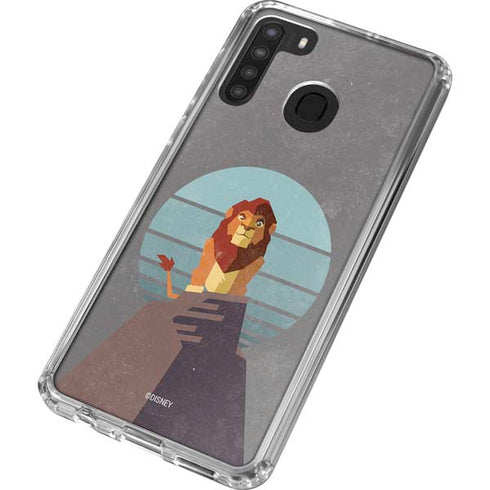 Disney The Lion King Simba On Pride Rock Galaxy A21 Clear Case