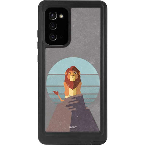 Disney The Lion King Simba On Pride Rock Galaxy Note20 5G Waterproof Case