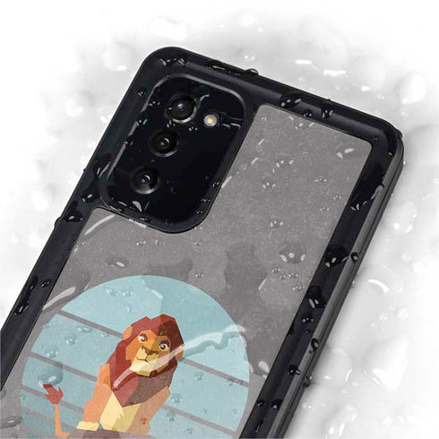 Disney The Lion King Simba On Pride Rock Galaxy Note20 5G Waterproof Case