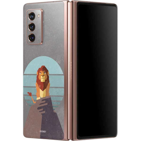 Disney The Lion King Simba On Pride Rock Galaxy Z Fold2 5G Skin