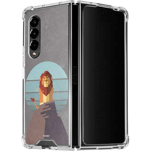 Disney The Lion King Simba On Pride Rock Galaxy Z Fold4 5G Clear Case