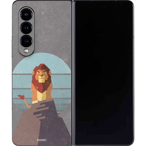 Disney The Lion King Simba On Pride Rock Galaxy Z Fold4 5G Skin
