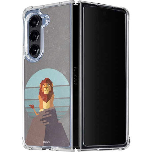 Disney The Lion King Simba On Pride Rock Galaxy Z Fold5 5G Clear Case