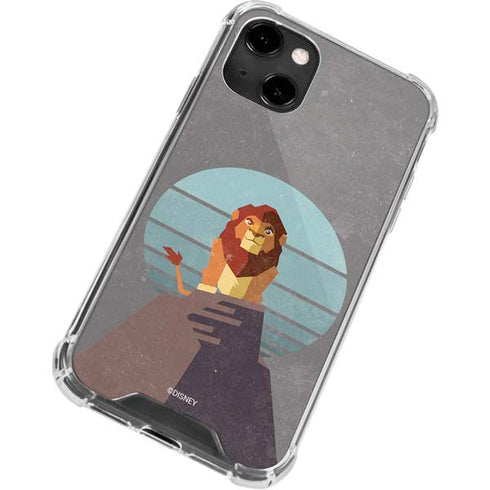 Disney The Lion King Simba On Pride Rock iPhone 14 Clear Case