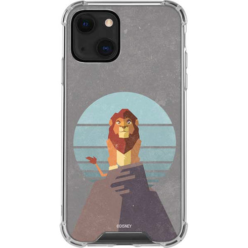 Disney The Lion King Simba On Pride Rock iPhone 14 Plus Clear Case