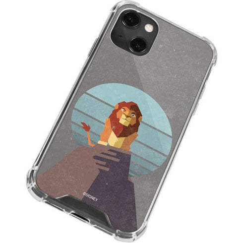 Disney The Lion King Simba On Pride Rock iPhone 14 Plus Clear Case