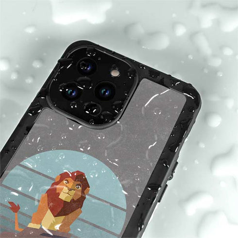 Disney The Lion King Simba On Pride Rock iPhone 14 Pro Max Waterproof Case