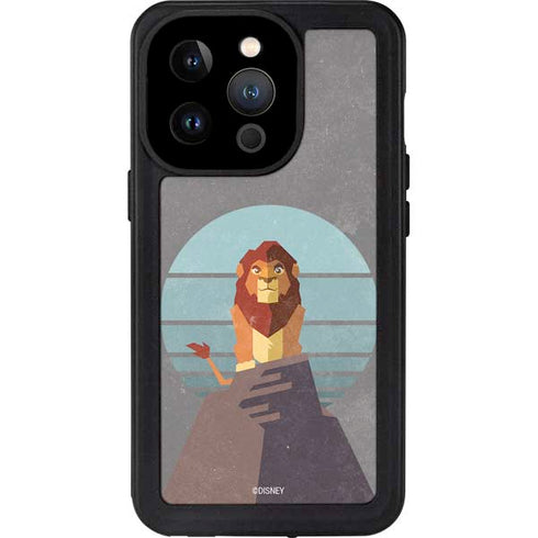 Disney The Lion King Simba On Pride Rock iPhone 14 Pro Waterproof Case