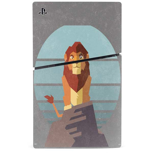 Disney The Lion King Simba On Pride Rock PS5 Slim Digital Edition Bundle Skin