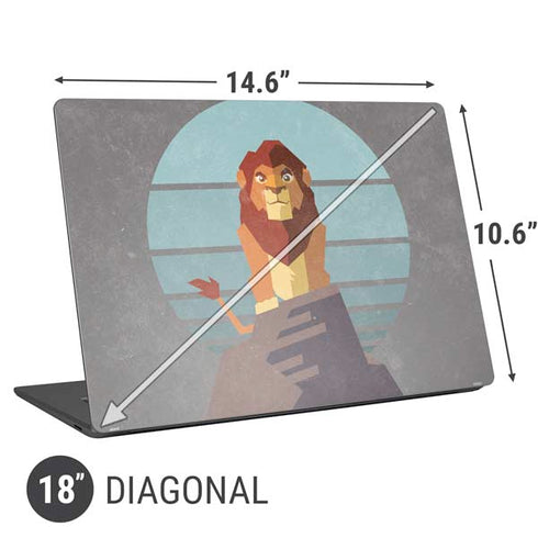 Disney The Lion King Simba On Pride Rock Universal Laptop 18in (14.6 x 10.6in) Skin
