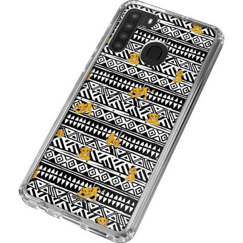 Disney The Lion King Simba Tribal Print Galaxy A21 Clear Case