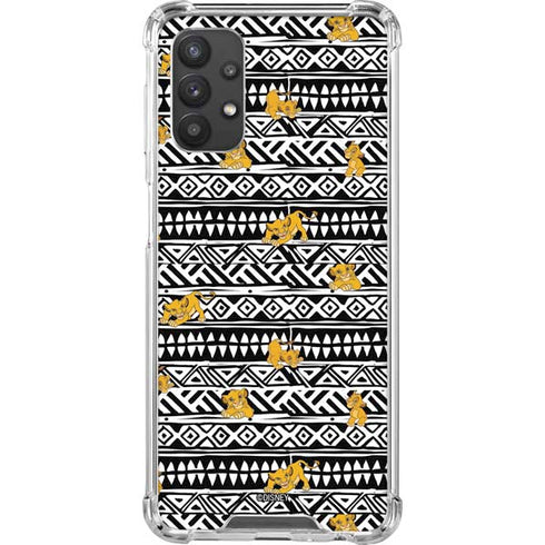Disney The Lion King Simba Tribal Print Galaxy A32 5G Clear Case