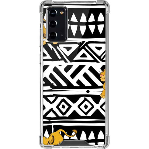 Disney The Lion King Simba Tribal Print Galaxy Note20 5G Clear Case