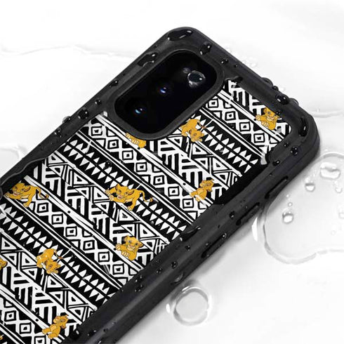 Disney The Lion King Simba Tribal Print Galaxy S20 Waterproof Case