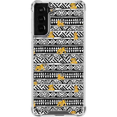 Disney The Lion King Simba Tribal Print Galaxy S21 Plus 5G Clear Case