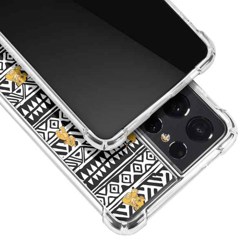 Disney The Lion King Simba Tribal Print Galaxy S21 Ultra 5G Clear Case