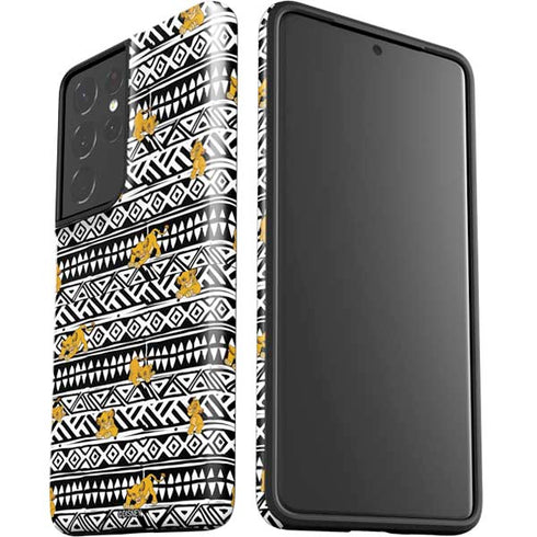 Disney The Lion King Simba Tribal Print Galaxy S21 Ultra 5G Pro Case