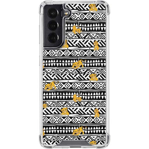 Disney The Lion King Simba Tribal Print Galaxy S22 Clear Case