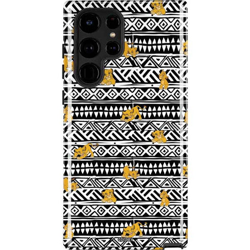 Disney The Lion King Simba Tribal Print Galaxy S22 Ultra Pro Case