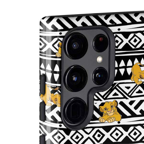 Disney The Lion King Simba Tribal Print Galaxy S22 Ultra Pro Case