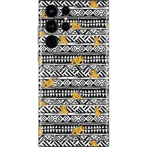Disney The Lion King Simba Tribal Print Galaxy S22 Ultra Skin